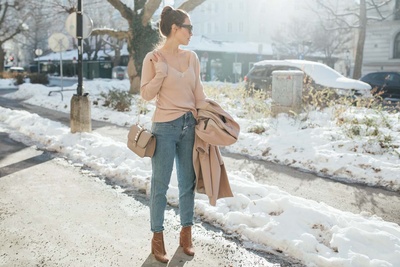OUTFIT: Spring Cravings | Closed Pedal Pusher Jeans, Céline Catherine Sunglasses, nude tones | You rock my life