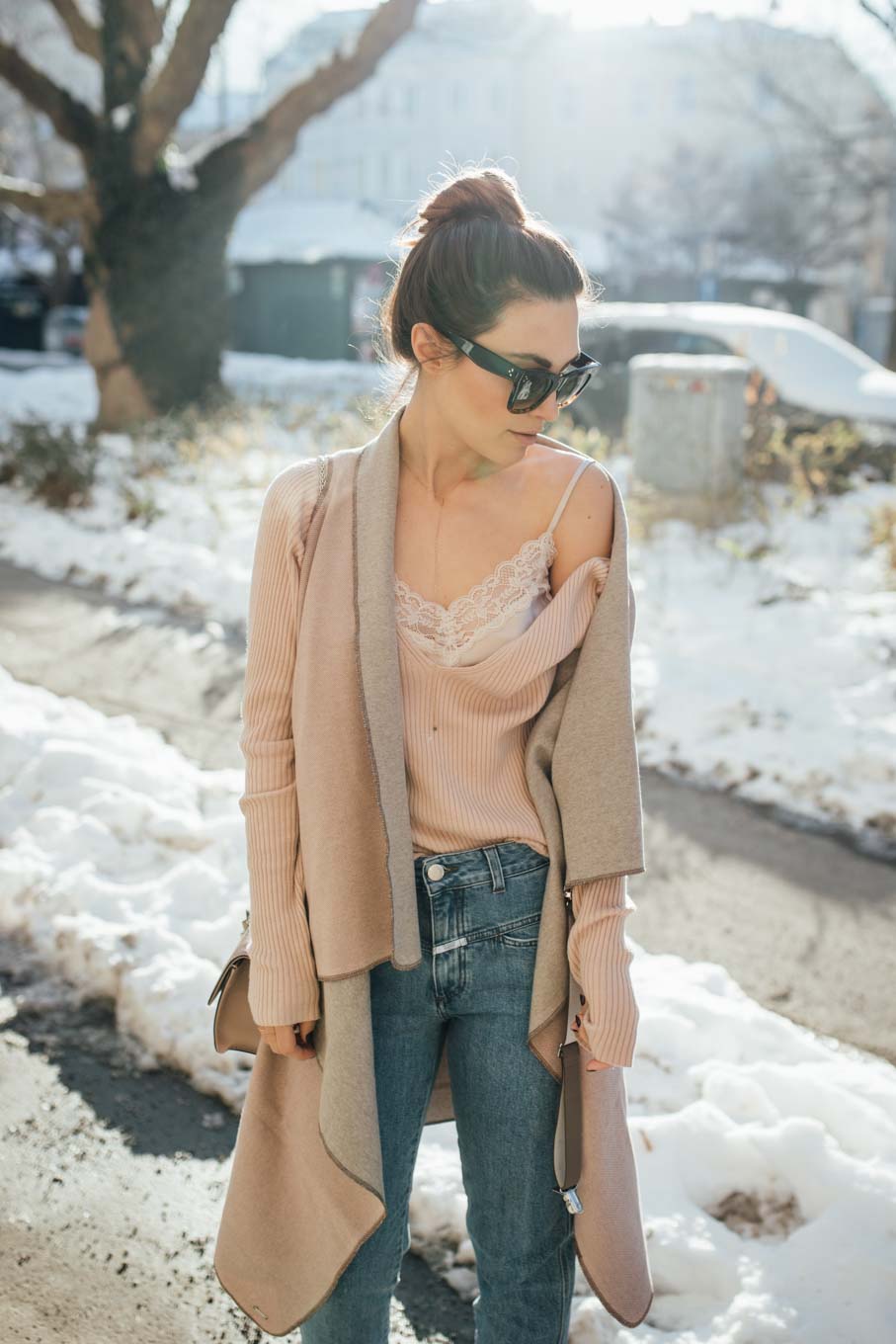OUTFIT: Spring Cravings | Closed Pedal Pusher Jeans, Céline Catherine Sunglasses, nude tones | You rock my life