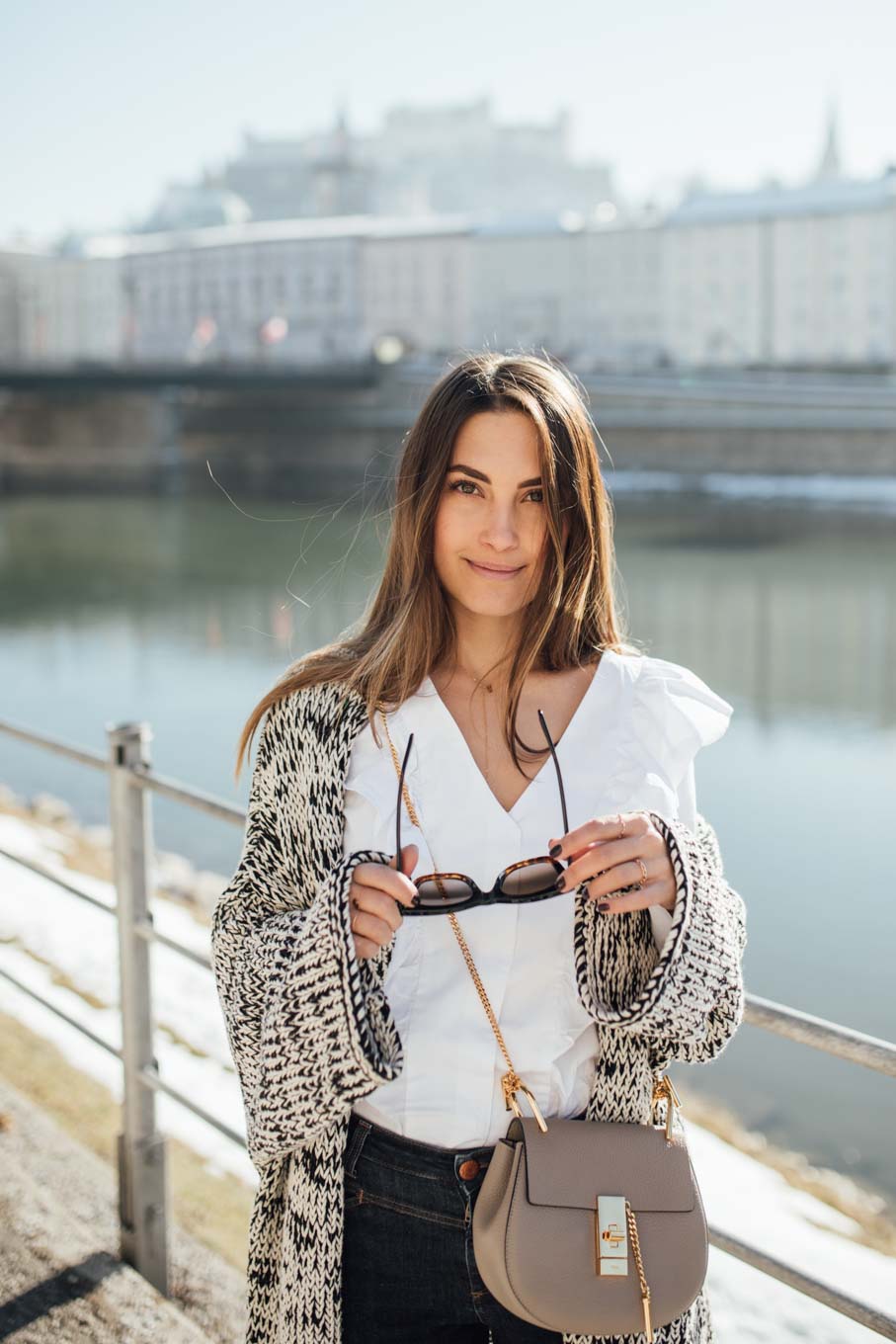 OUTFIT: Spring Trend Volant Blouse and Knit Cardigan | You rock my life