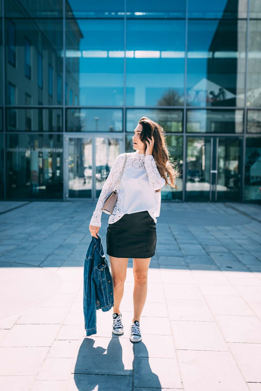 Outfit: Black Leather Mini Skirt - You Rock My Life