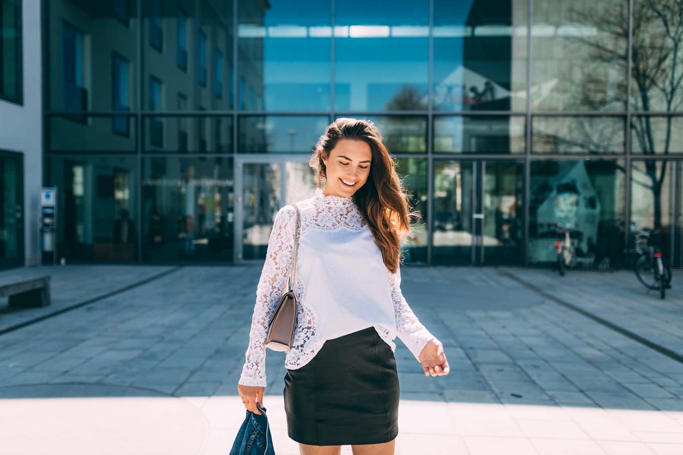 Outfit: Black Leather Mini Skirt - You Rock My Life