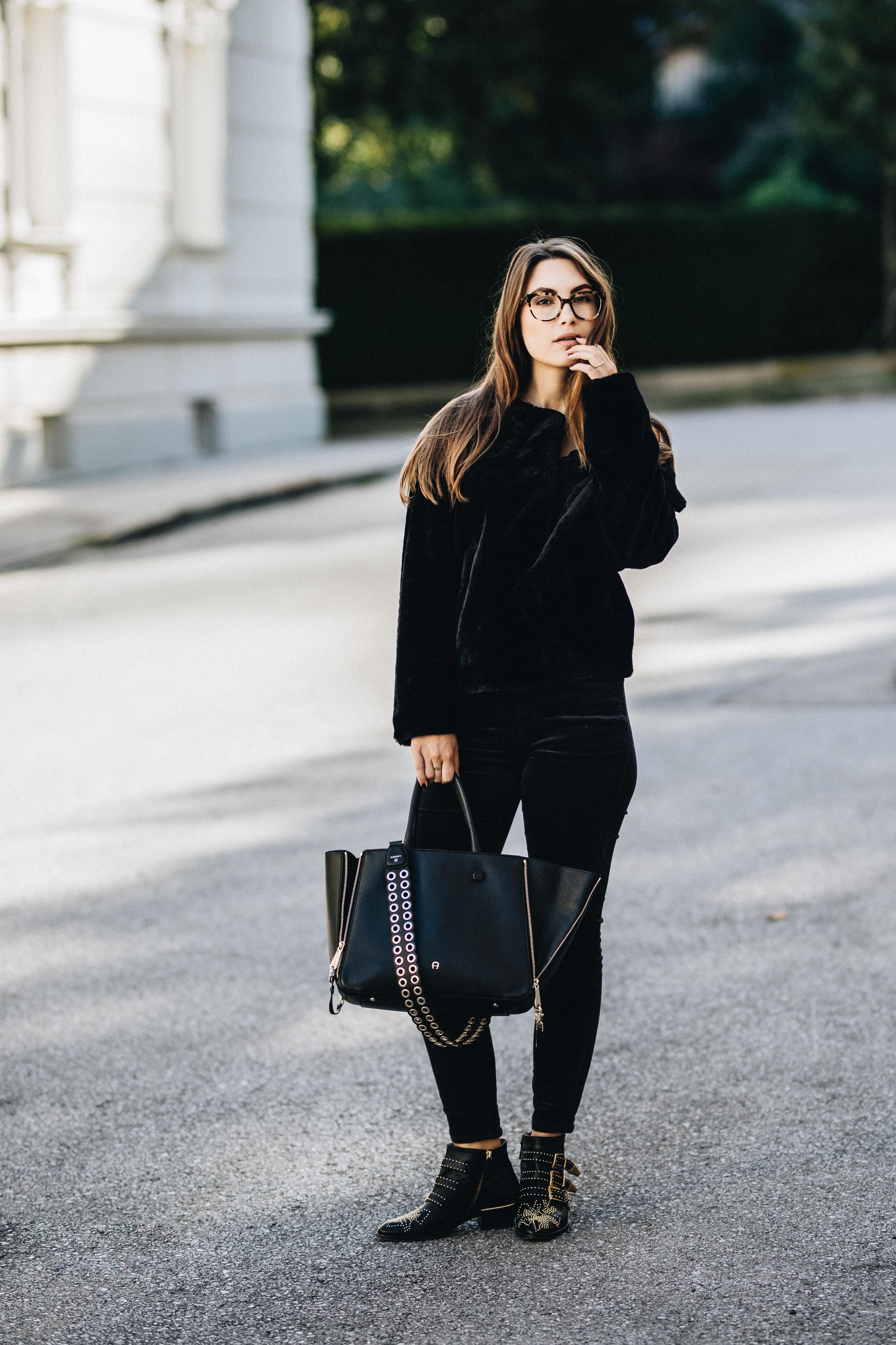 Outfit: How to wear black from head to toe without looking boring | You rock my life