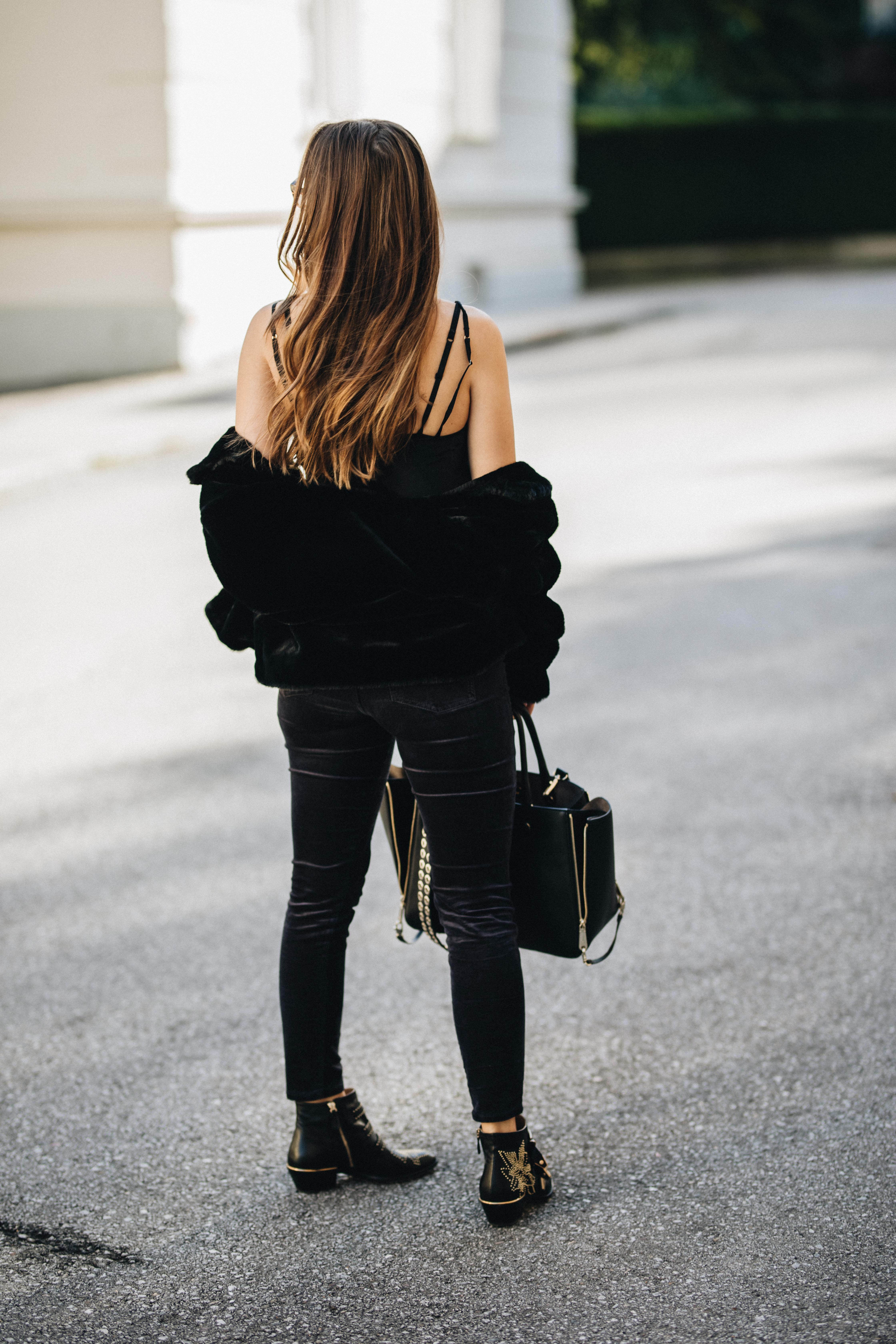 Outfit: How to wear black from head to toe without looking boring | You rock my life