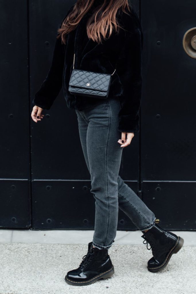 all black outfit with turtleneck