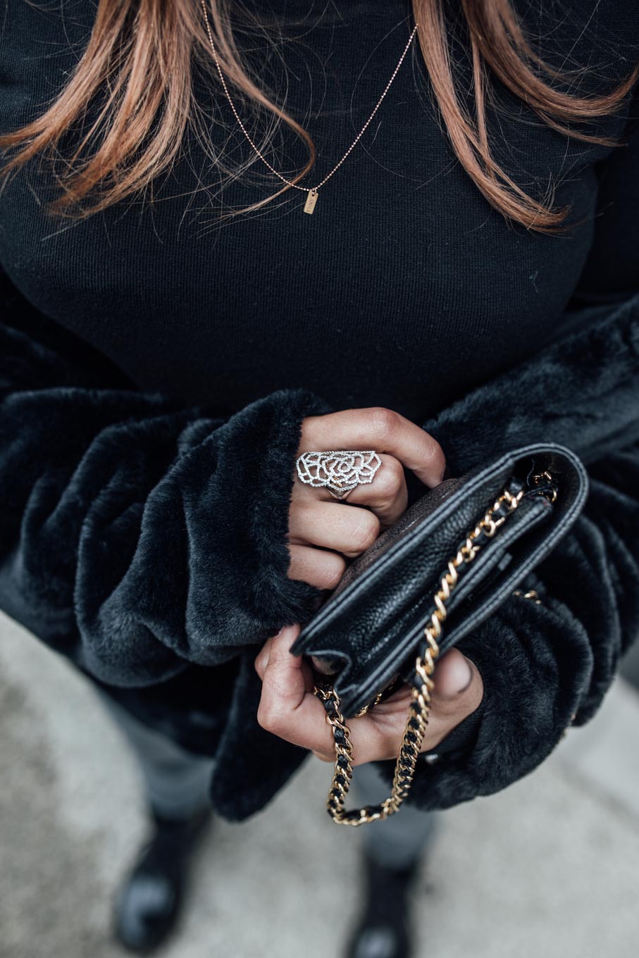 Outfit: Must Have Of The Season: Black Turtleneck | Closes Pedal Pusher Jeans, Chanel Wallet On Chain WOC, Dr. Martens Boots, Nomade Moderne Hat, Leo Mathild Jewelry | you rock my life