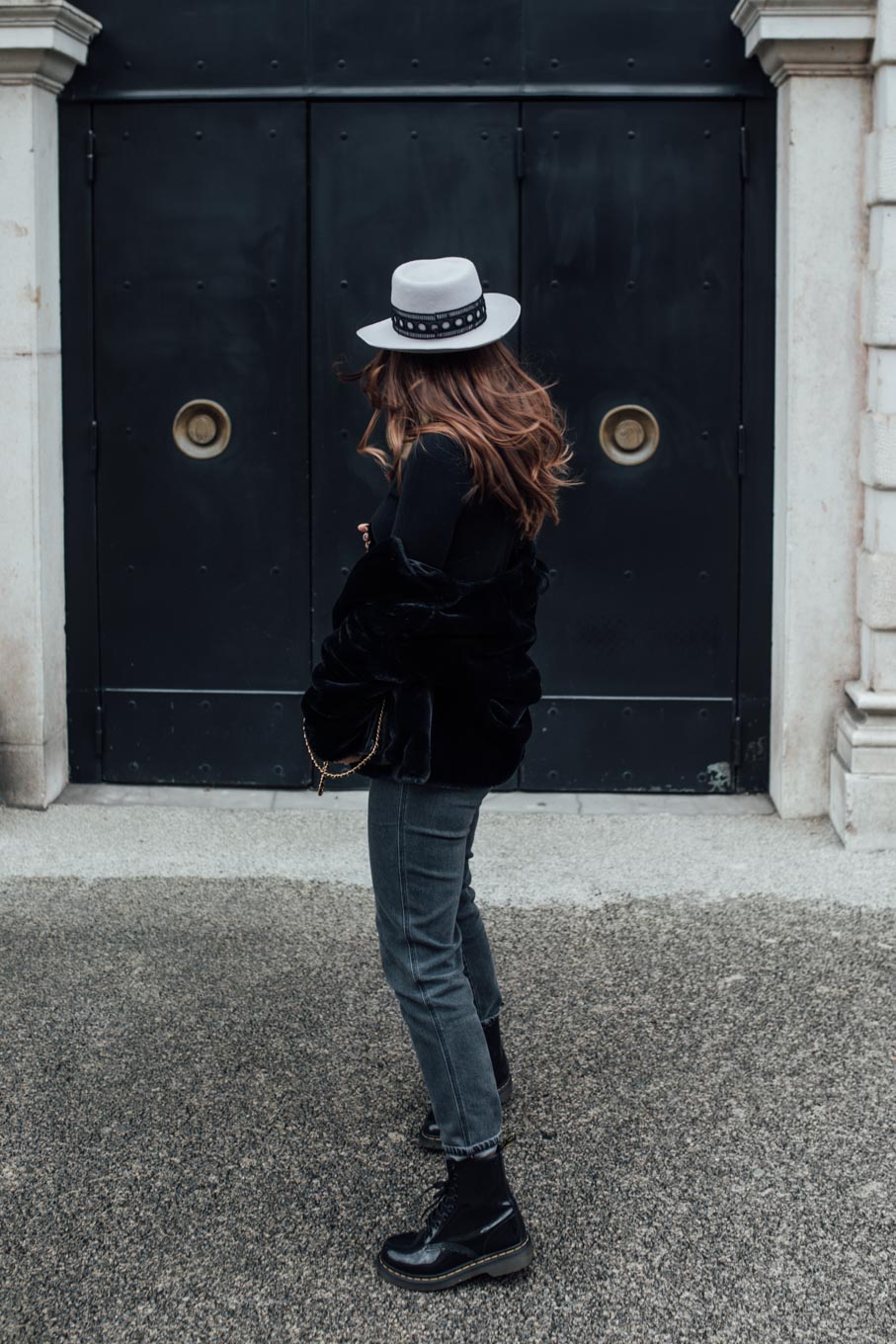 the rock black turtleneck outfit