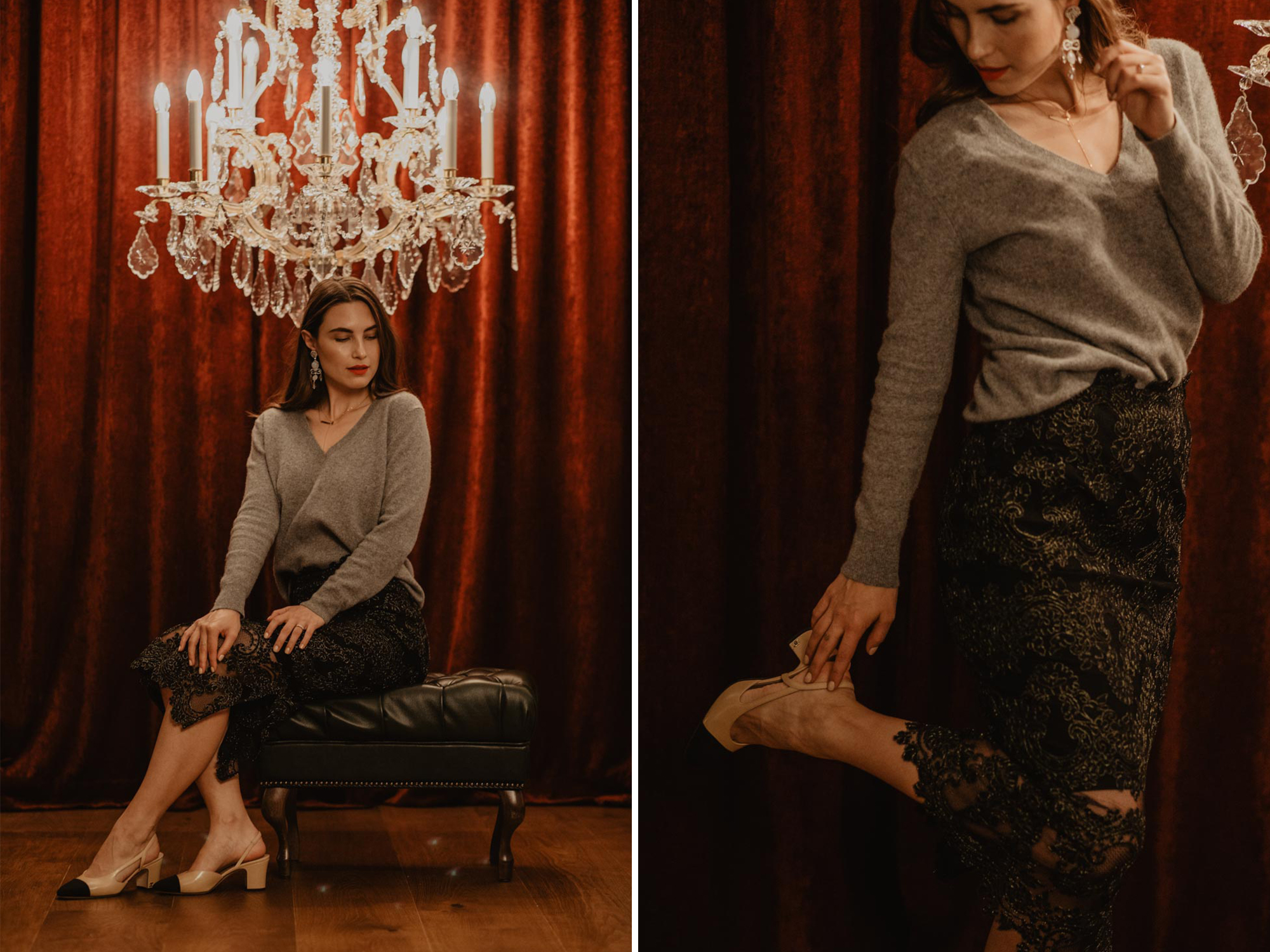 How To Wear: Casually Glamorous Holiday Attire - Chanel Slingbacks | you rock my life