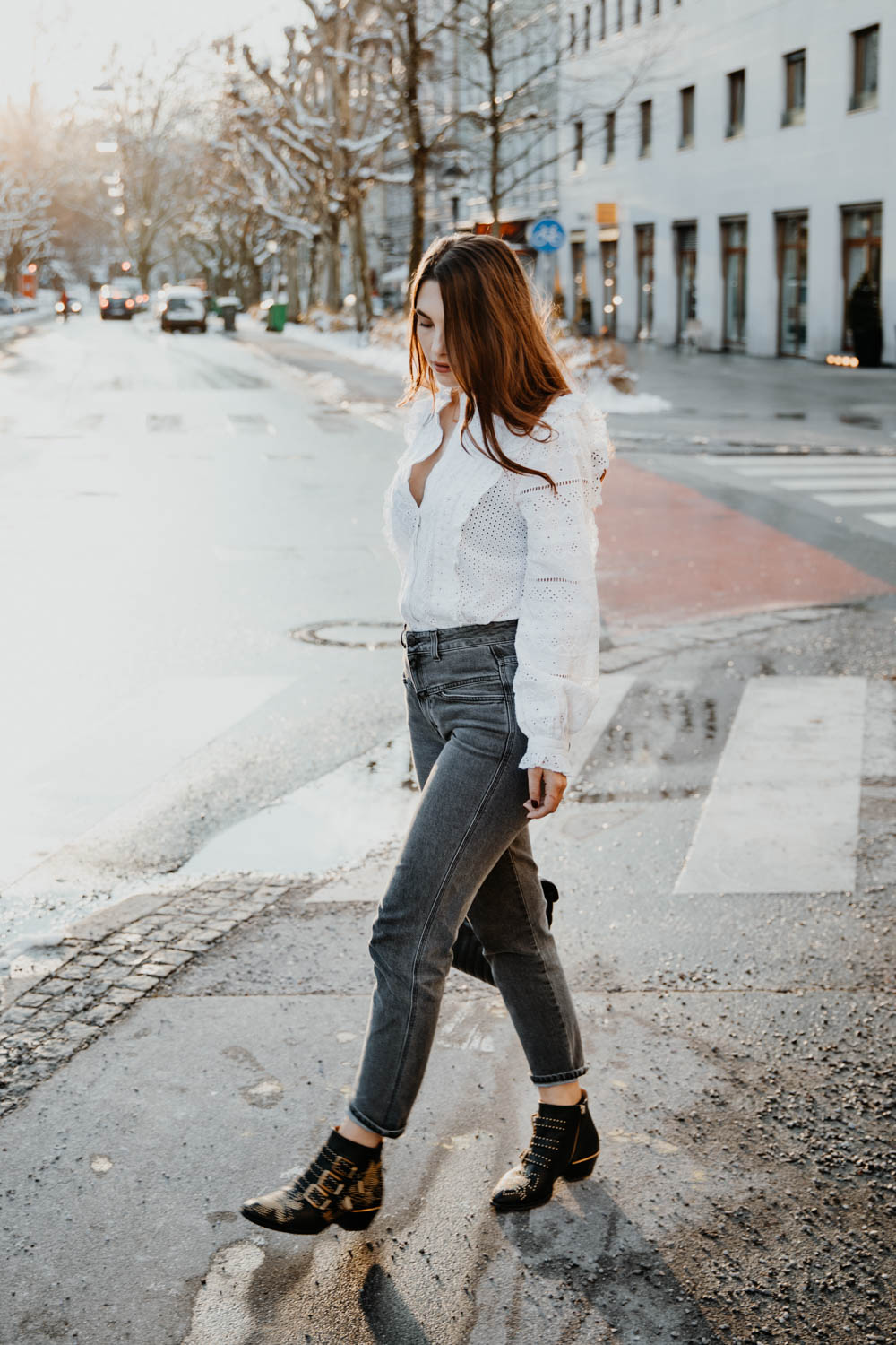 OUTFIT: Chloé Susanna Boots, Saint Laurent Lou Lou Bag, Closed Pedal Pusher Jeans. Sandro Coat | Lent | you rock my life