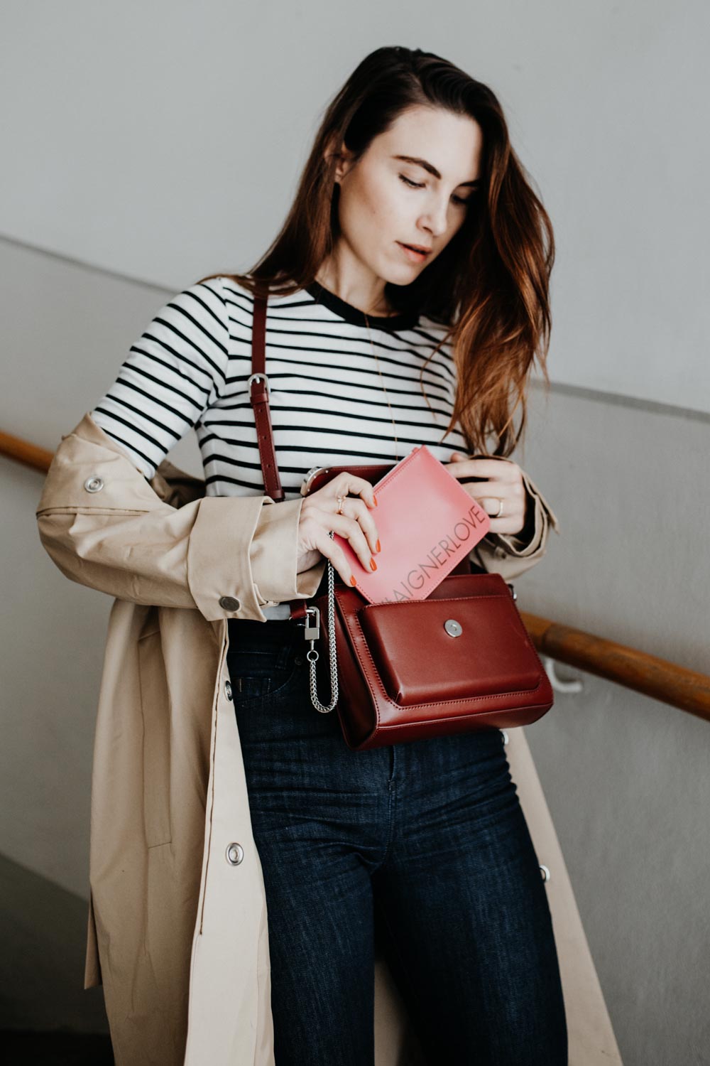 Edited Trench Coat, Edited Striped Shirt, Aigner Amber Bag, Chanel Slingbacks, Selfnation Jeans | TimelessFashion Classics - You Rock My Life