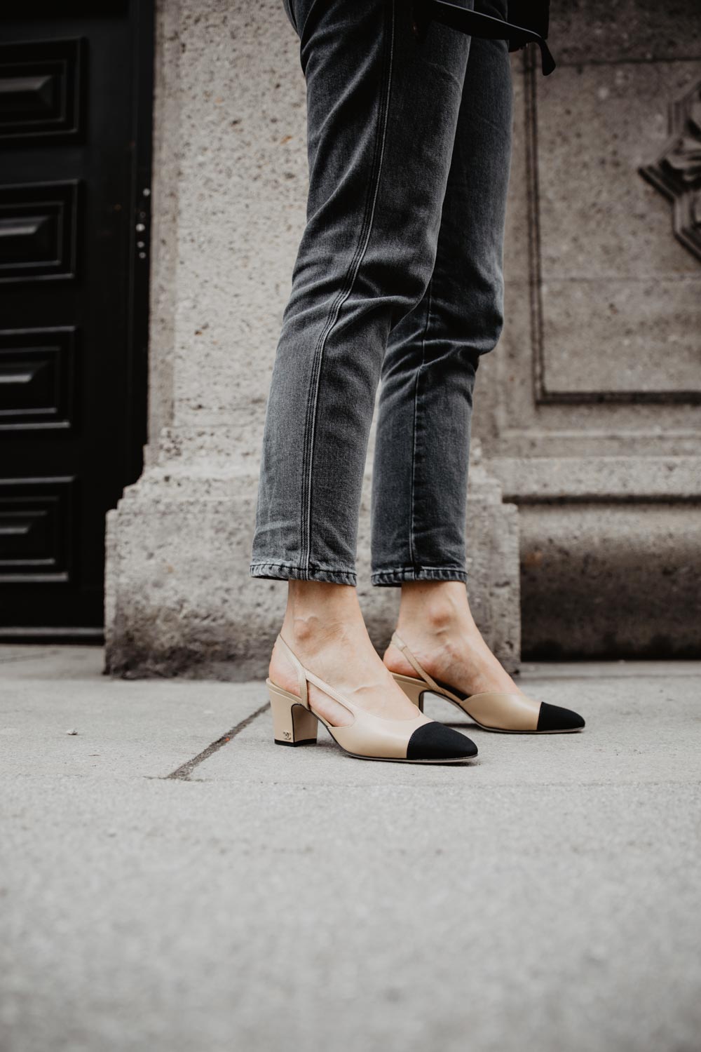 chanel slingback outfits