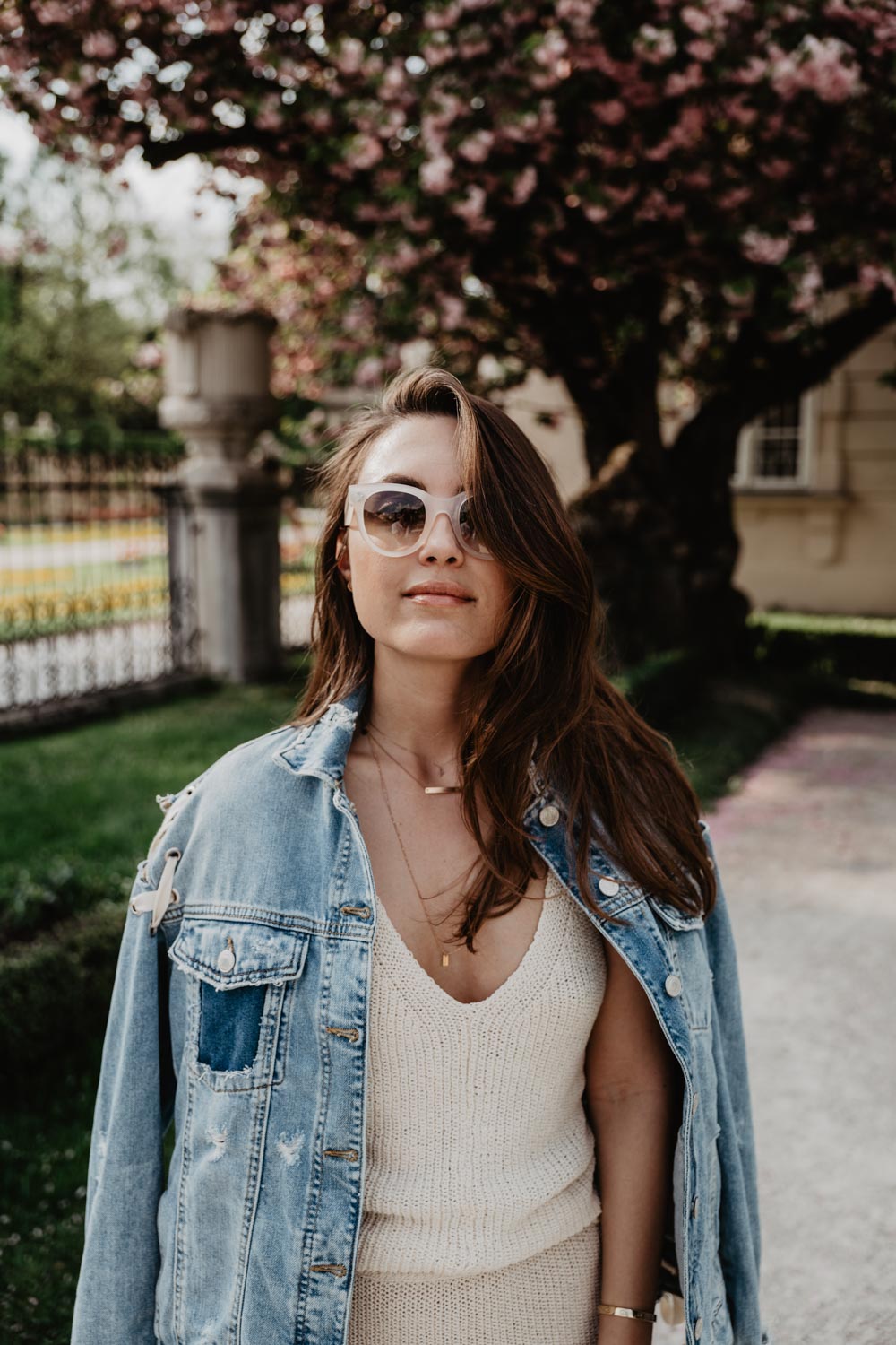 Outfit: The Lost Outfit | Cult Gaia Ark Bag, Nike Huarache, Knit Skirt, Denim Jacket, Céline Sunglasses | you rock my life | ninawro