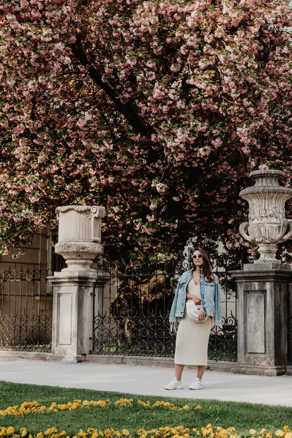 Outfit: The Lost Outfit | Cult Gaia Ark Bag, Nike Huarache, Knit Skirt, Denim Jacket, Céline Sunglasses | you rock my life | ninawro