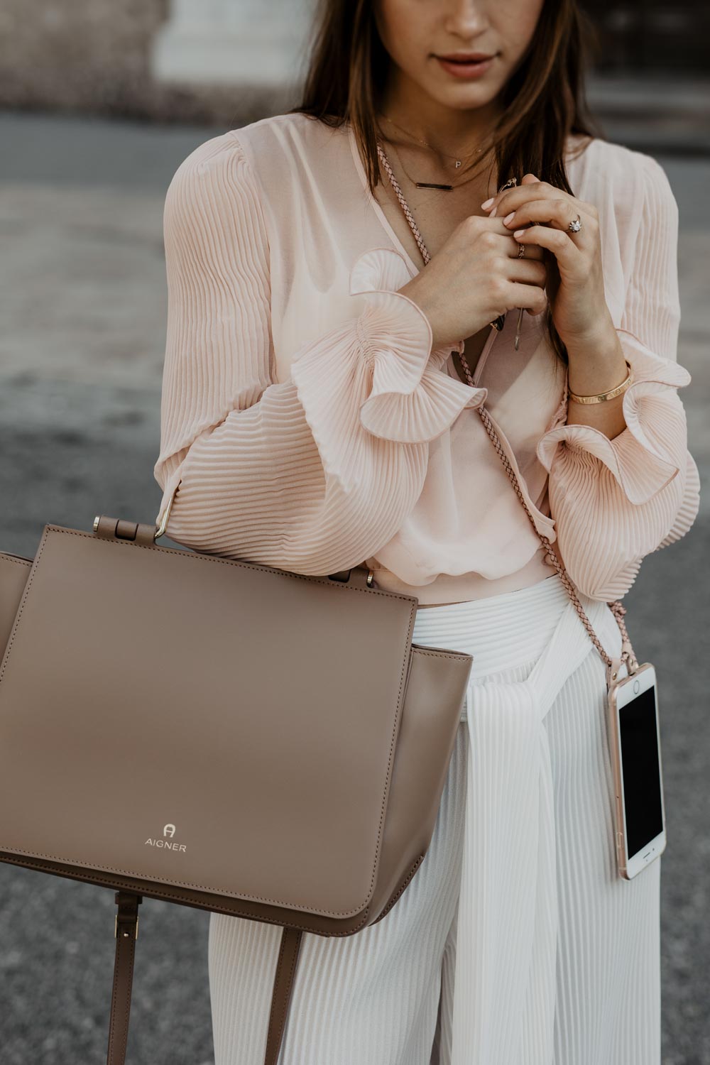 Outfit: Blush Pink - Esthé Clothing & Aigner Lexi Bag | You Rock My Life