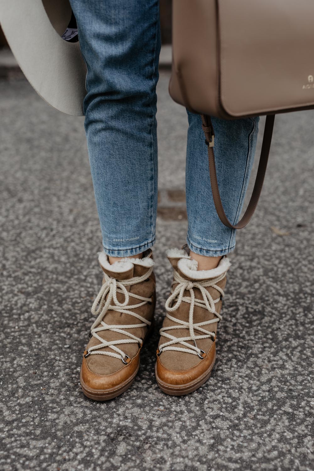 Outfit: J'adore - Closed Jeans, Lack Of Color Hat, Isabel Marant Nowles Boots, Edited Sweater, Aigner Lexi Bag | You rock my life - ninawro