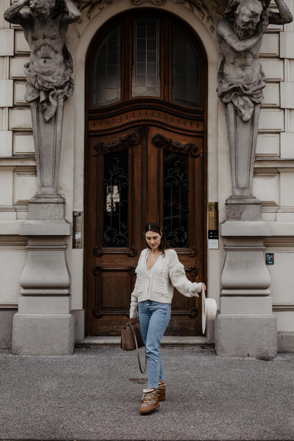 Outfit: J'adore - Closed Jeans, Lack Of Color Hat, Isabel Marant Nowles Boots, Edited Sweater, Aigner Lexi Bag | You rock my life - ninawro