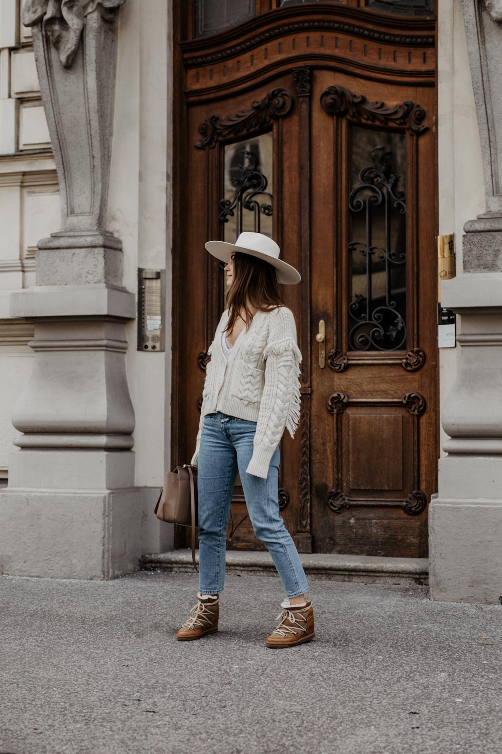 Outfit: J'adore - Closed Jeans, Lack Of Color Hat, Isabel Marant Nowles Boots, Edited Sweater, Aigner Lexi Bag | You rock my life - ninawro
