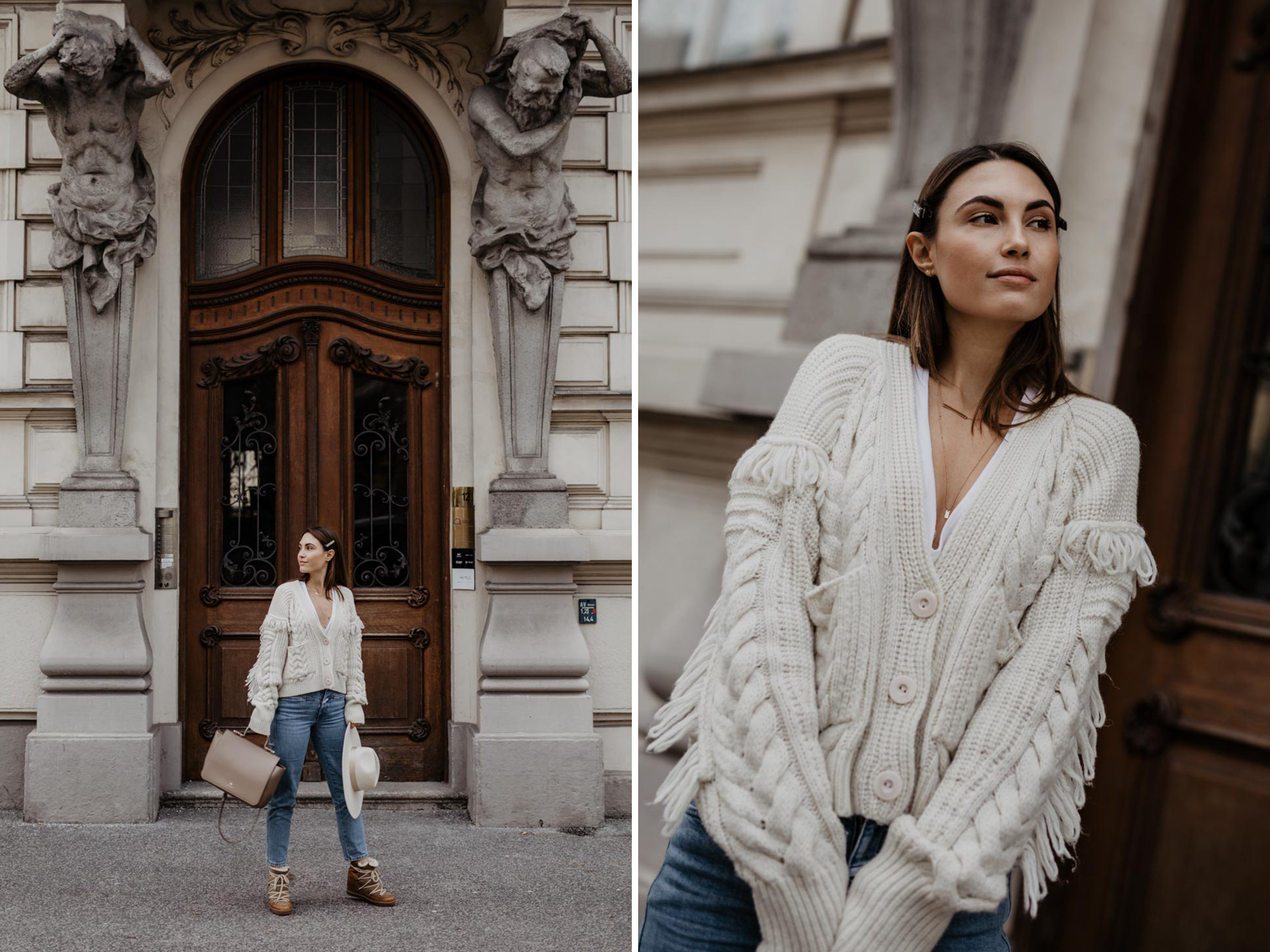 Outfit: J'adore - Closed Jeans, Lack Of Color Hat, Isabel Marant Nowles Boots, Edited Sweater, Aigner Lexi Bag | You rock my life - ninawro