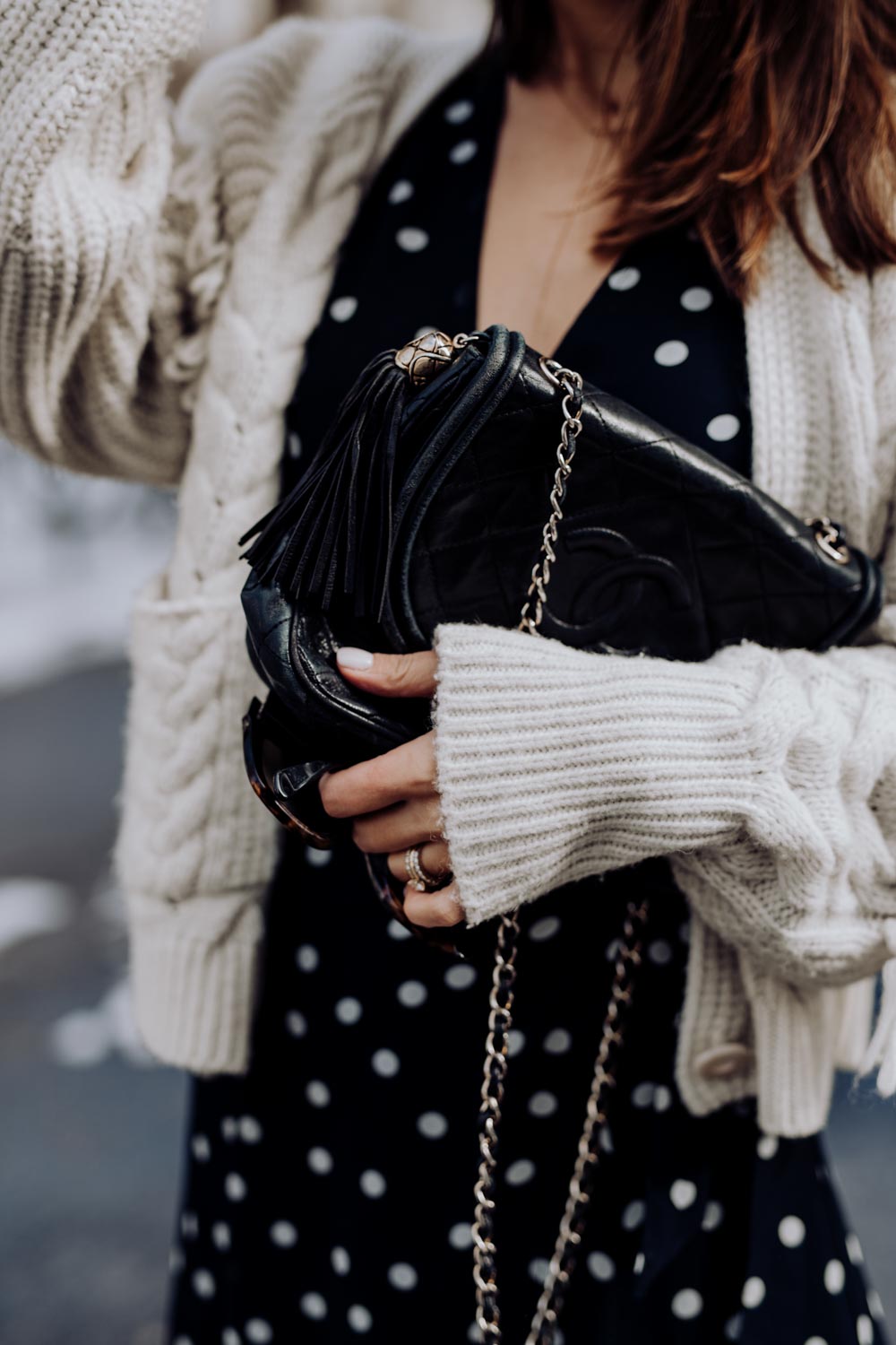 Outfit: Ganni Polka Dot Dress, Baker Boy Hat, Chanel Bag | you rock my life